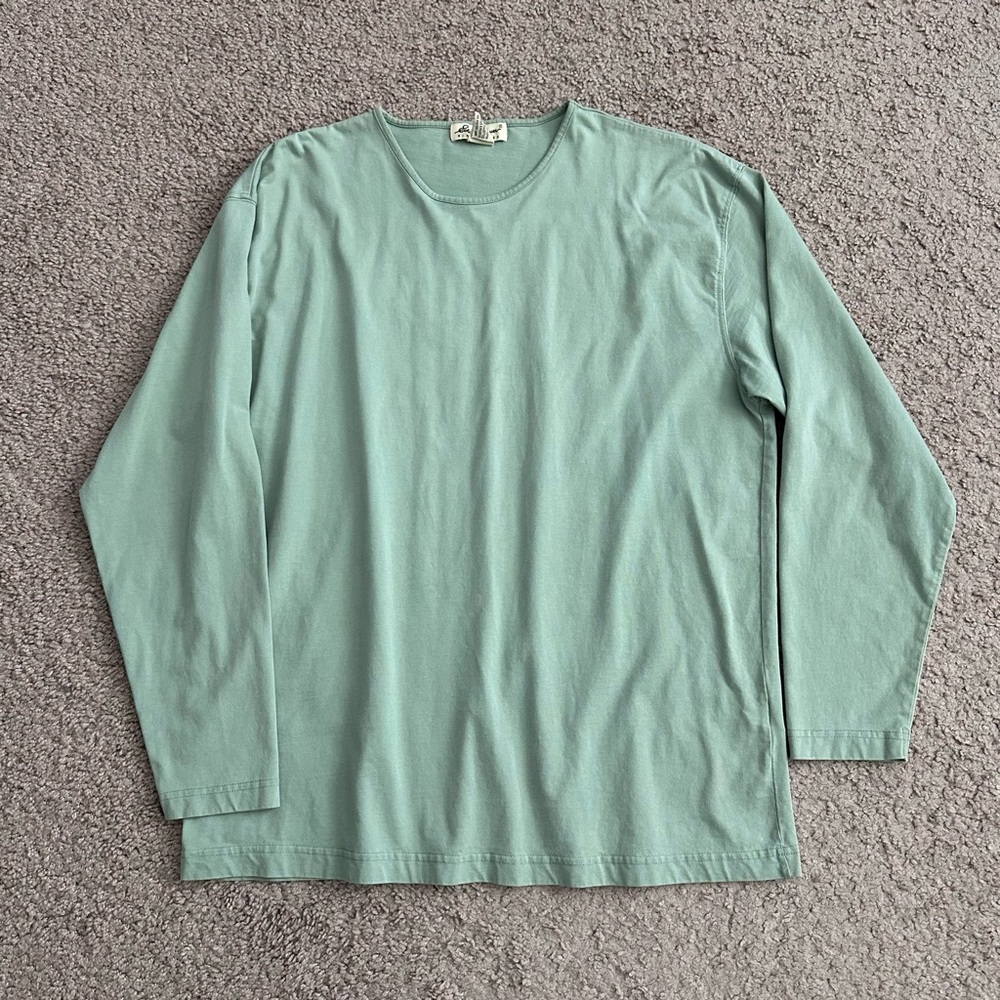 Eddie Bauer Womens L Green Sage Long Sleeve Shirt